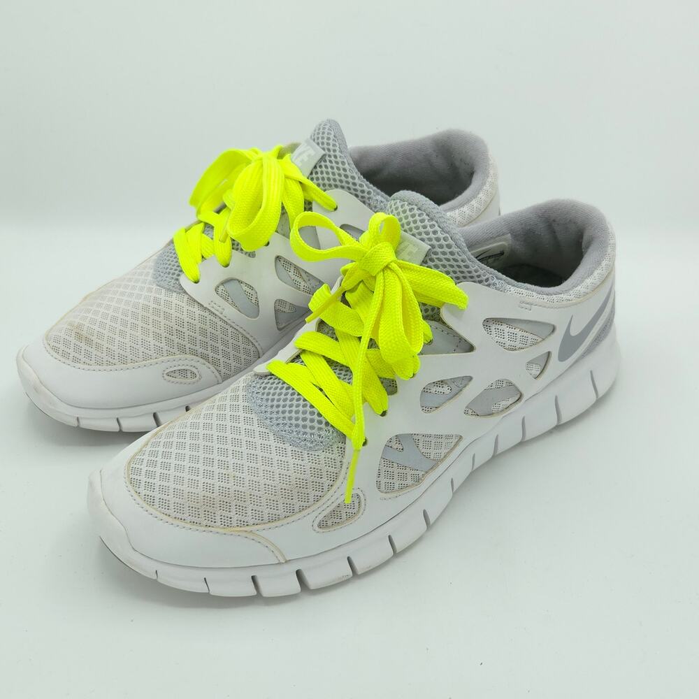 Nike Free Run 2 Women's Size 9 Gray White Yellow 443816-100